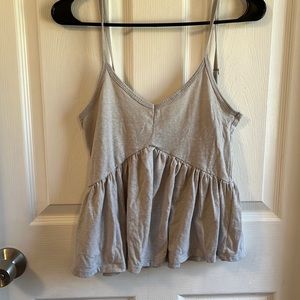 Gray tank crop top